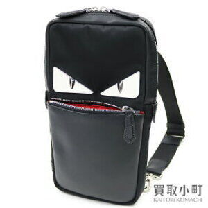 Fendi Bugs Monster Eye Belt Bag Black Backpack Silver Appliqu Motif Crossbody